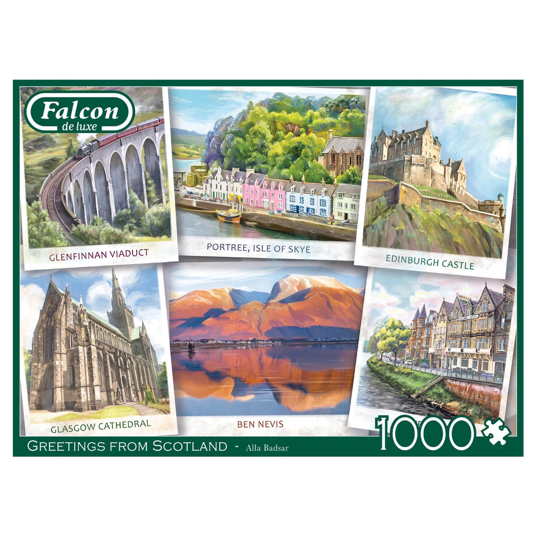 Falcon de luxe Greetings from Scotland Jigsaw Puzzles for Adults 1000 Pc