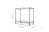 Birlea Farringdon Metal 4 Poster Bed (Self Assembly) (DHD)