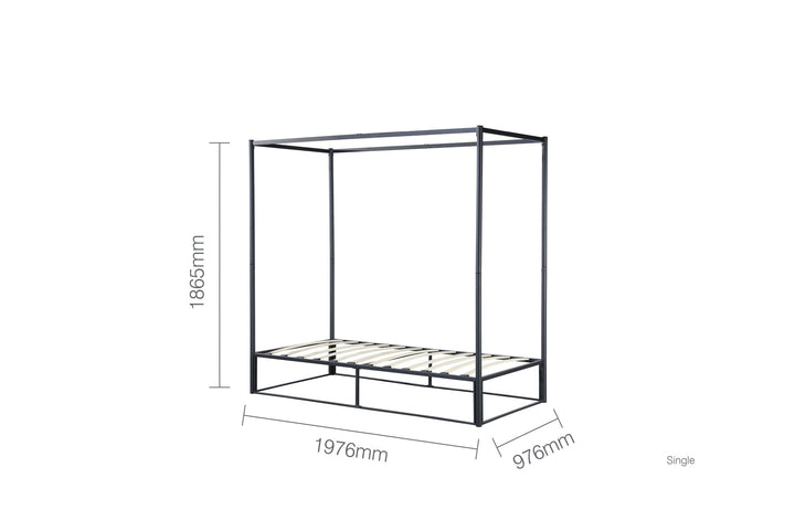 Birlea Farringdon Metal 4 Poster Bed (Self Assembly) (DHD)
