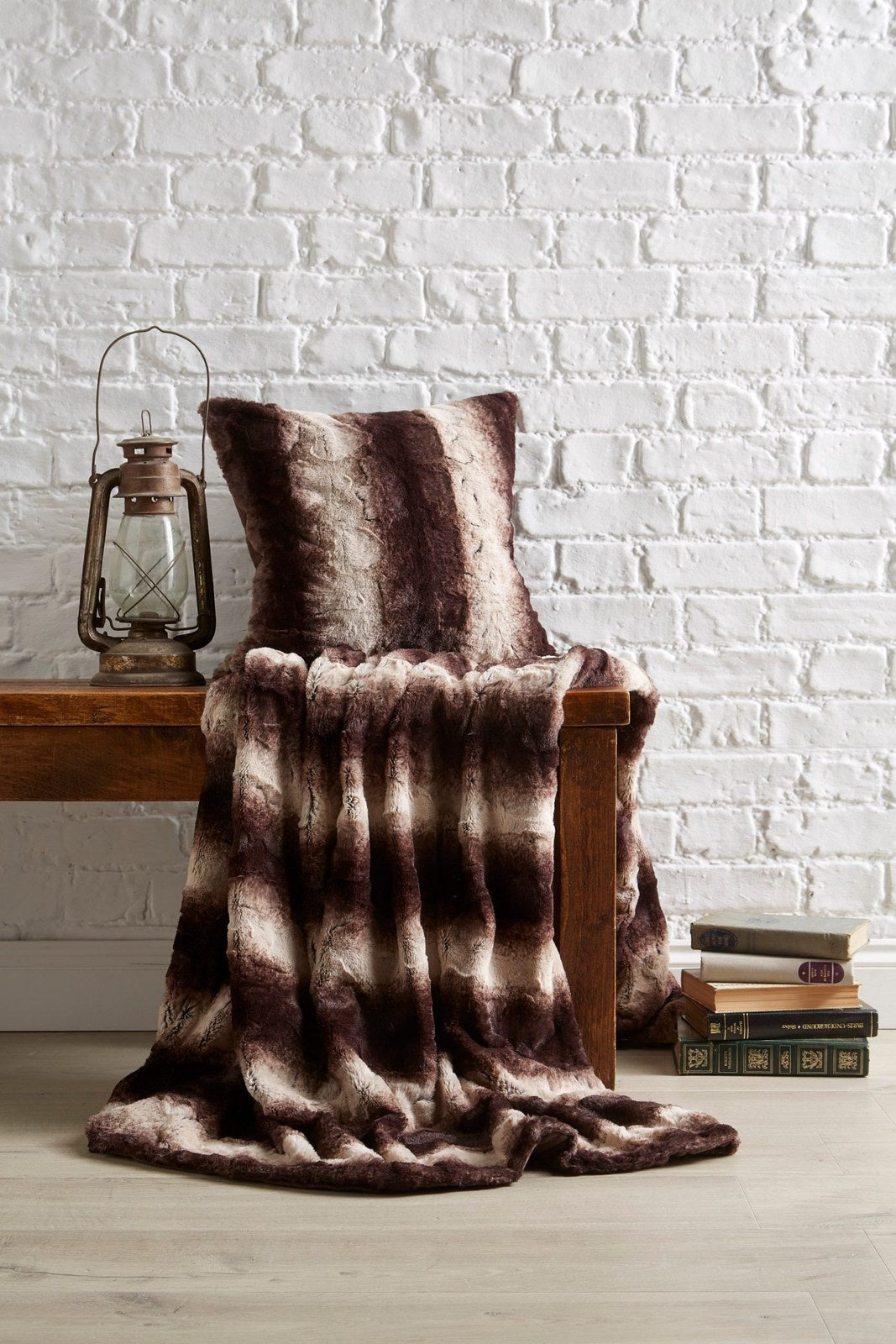 Faux Fur Chocolate Cushion Cover 45x45cm 18x18in