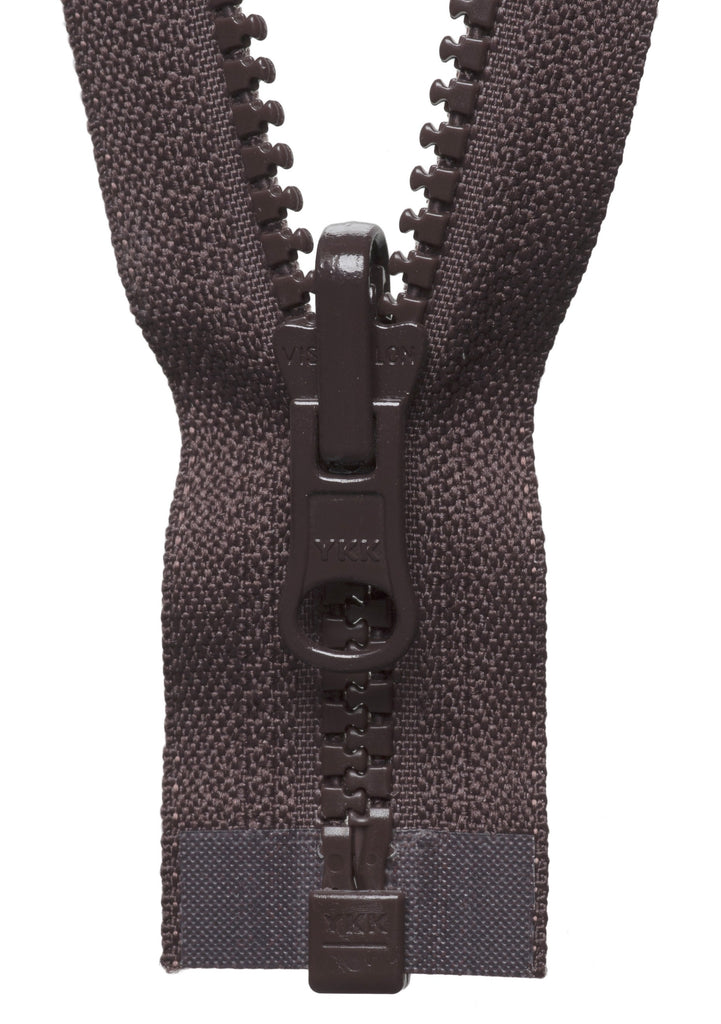 Vislon Flip Over Zip: 76cm: Brown