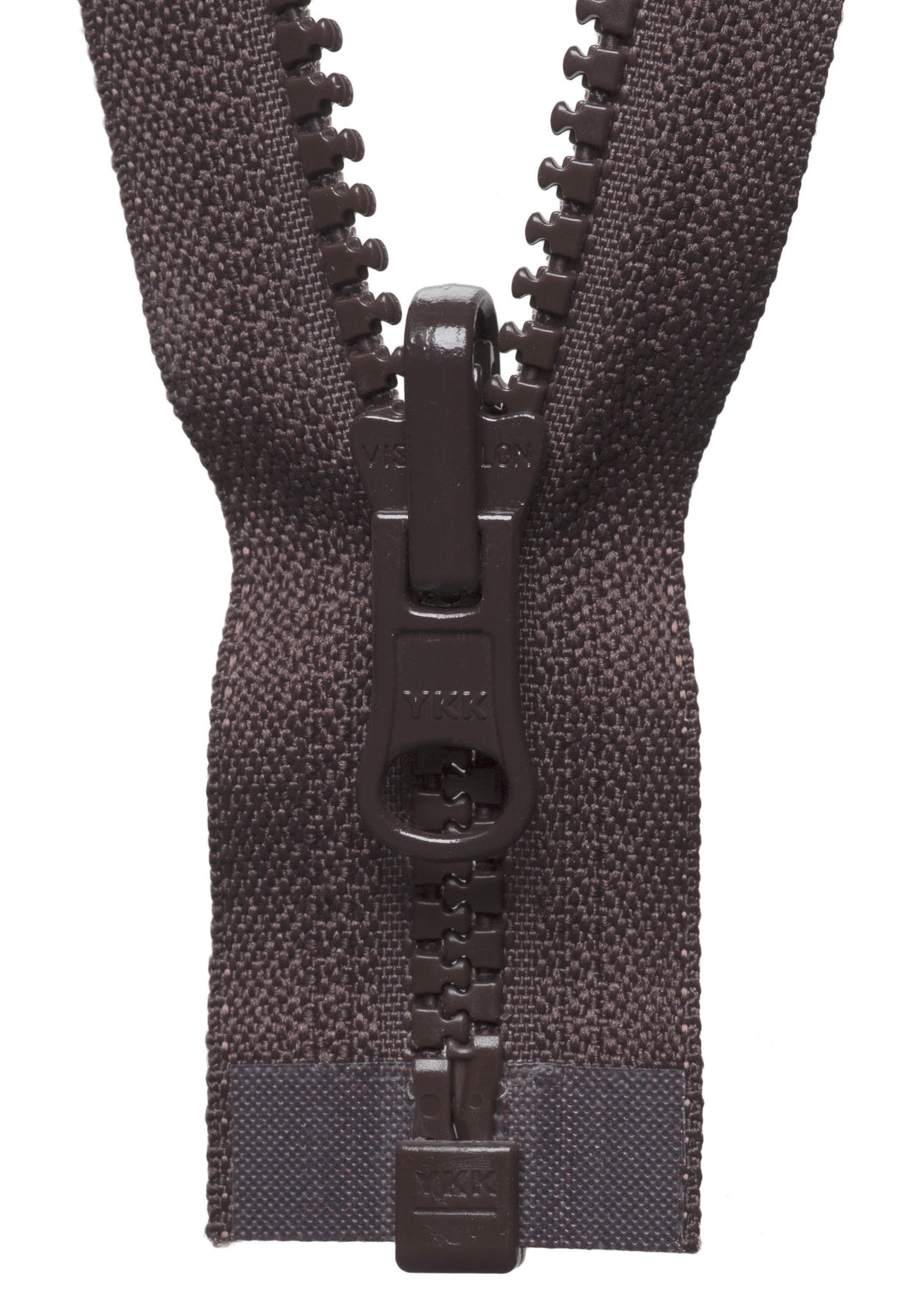Vislon Flip Over Zip: 76cm: Brown