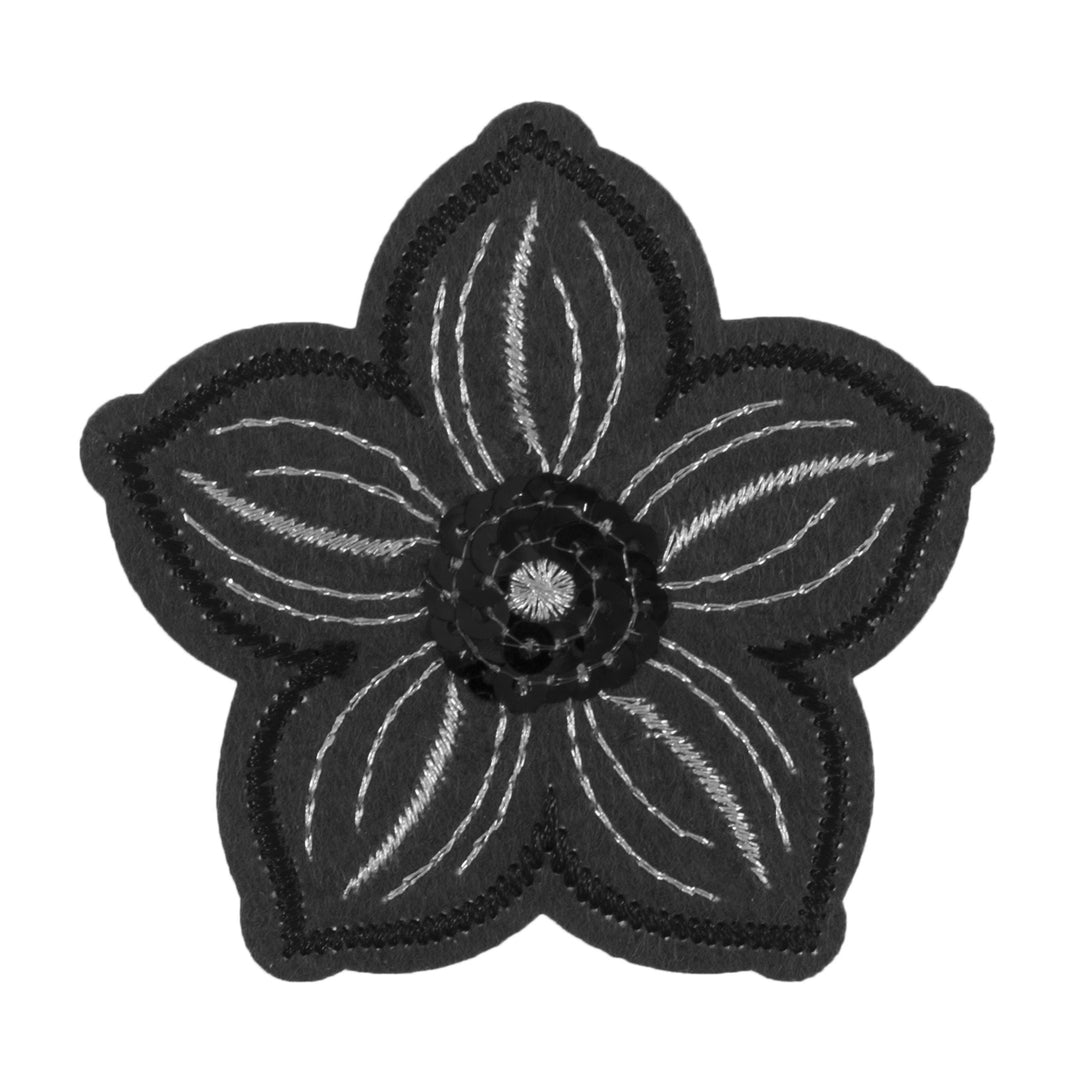 Motif A: Grey Sequin Flower