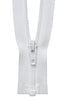 Light-Weight Open End Zip: 25cm: White