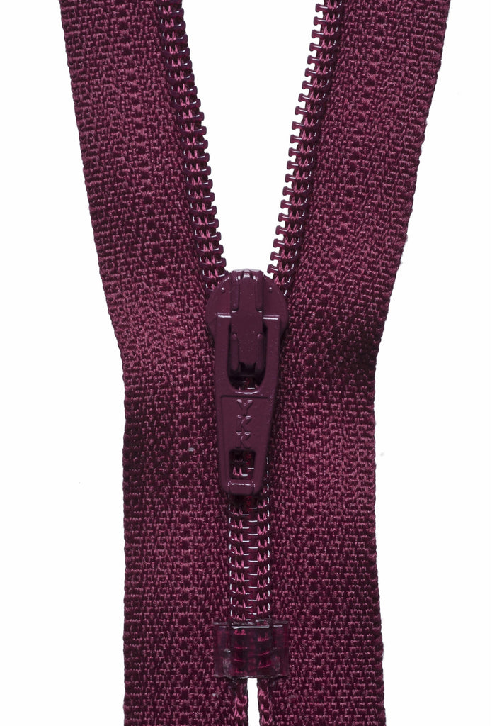 Nylon Dress and Skirt Zip: 56cm: Wine