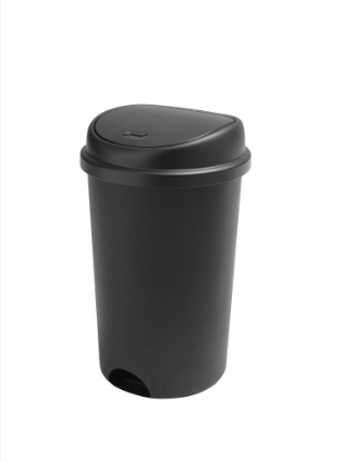 Addis 50L Push Top Bin Black