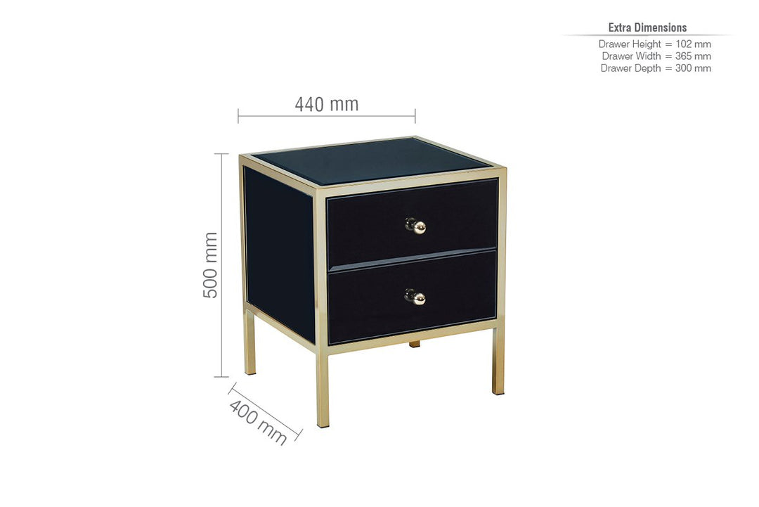 Birlea Fenwick 2 Drawer Bedside (DHD)