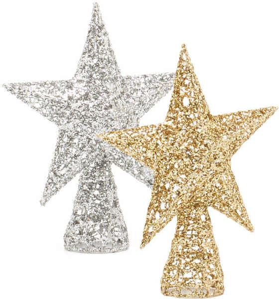 17.5cm Asstd Tree Top Stars
