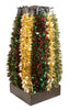 Festive 200cm 3 Asstd Large Fern Leaf/Loop Tinsel On Rocket