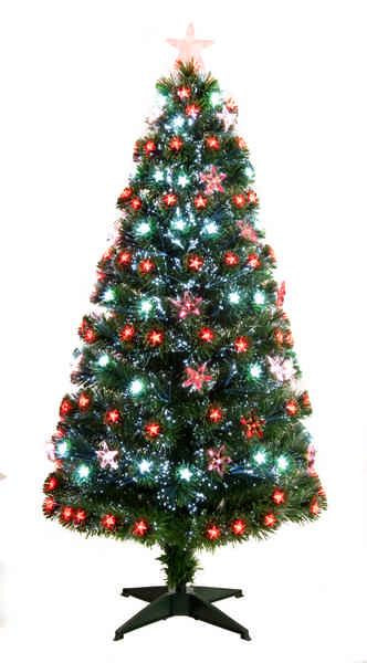 90cm Green Fibre Optic Tree With Red/White LED