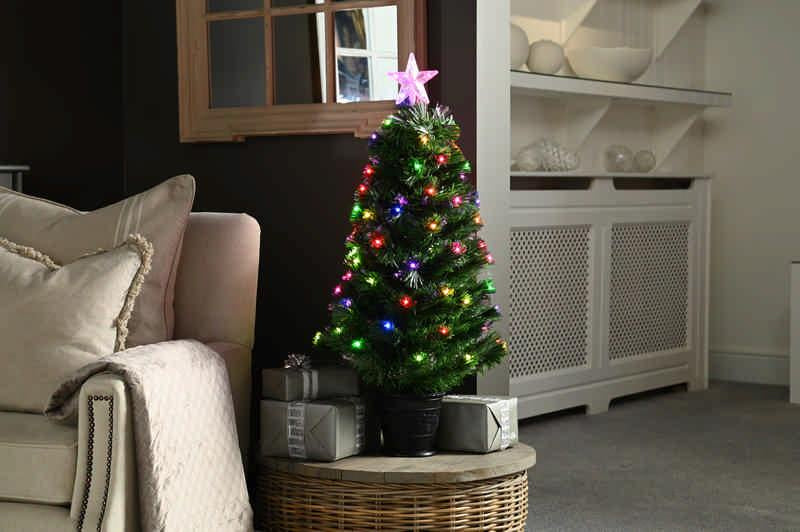 60cm Colour Changing Twinkle Fibre Optic Tree