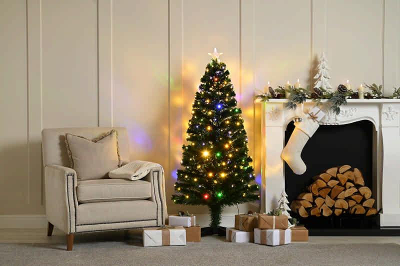 180cm Shimmer Fibre Optic Tree With Tree Top Star
