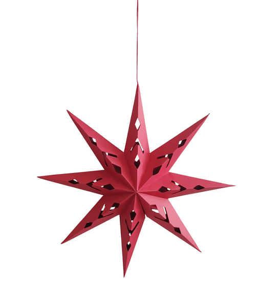 30cm Red Paper 8 Point Foldable Star