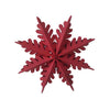 40cm Hanging Red Paper Snowflake