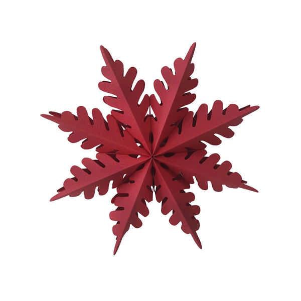 40cm Hanging Red Paper Snowflake