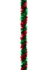 200cm x 2.5cm Red/Green Stripe Tinsel