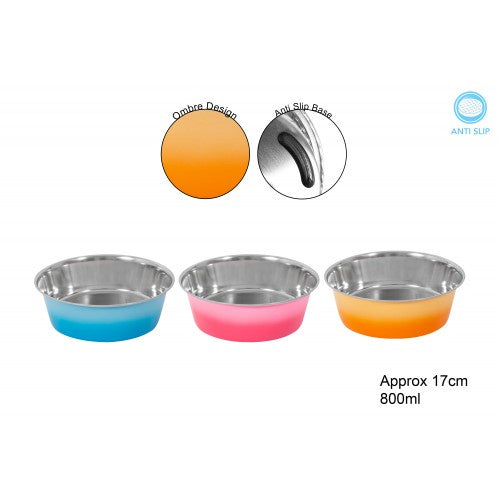 Smart Choice Summer Ombre Stainless Steel Pet Bowl 800ml