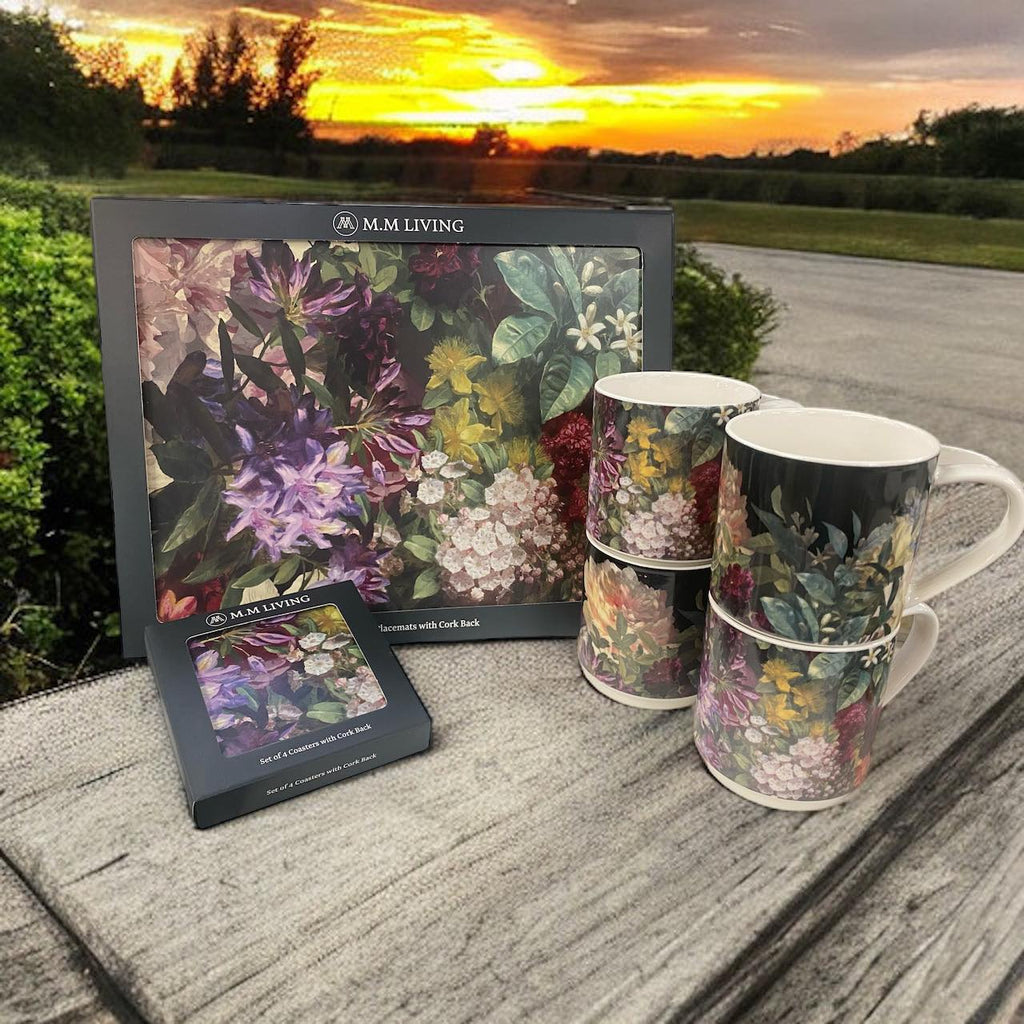 Fiori Placemats, Coasters & Mugs Set (4)