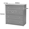 Freya - 4 Drawer Chest Of Drawers, Oak Foil Finish (Self Assembly) (DHD) Image 2