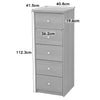 Freya - 5 Drawer Narrow Chest Of Drawers, Oak Foil Finish (Self Assembly) (DHD) Image 2