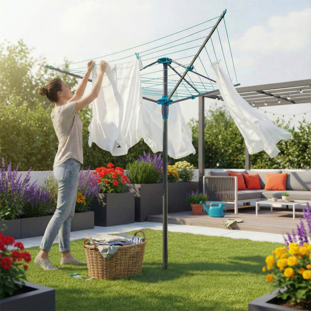 Beldray 30m Rotary Clothes Airer - Grey