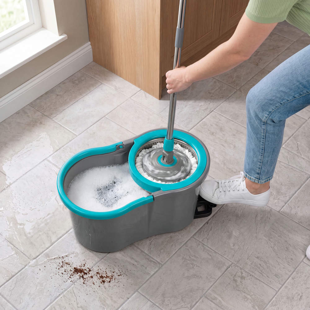 Beldray Antibac Spin Mop &amp; Bucket with 2 Refills