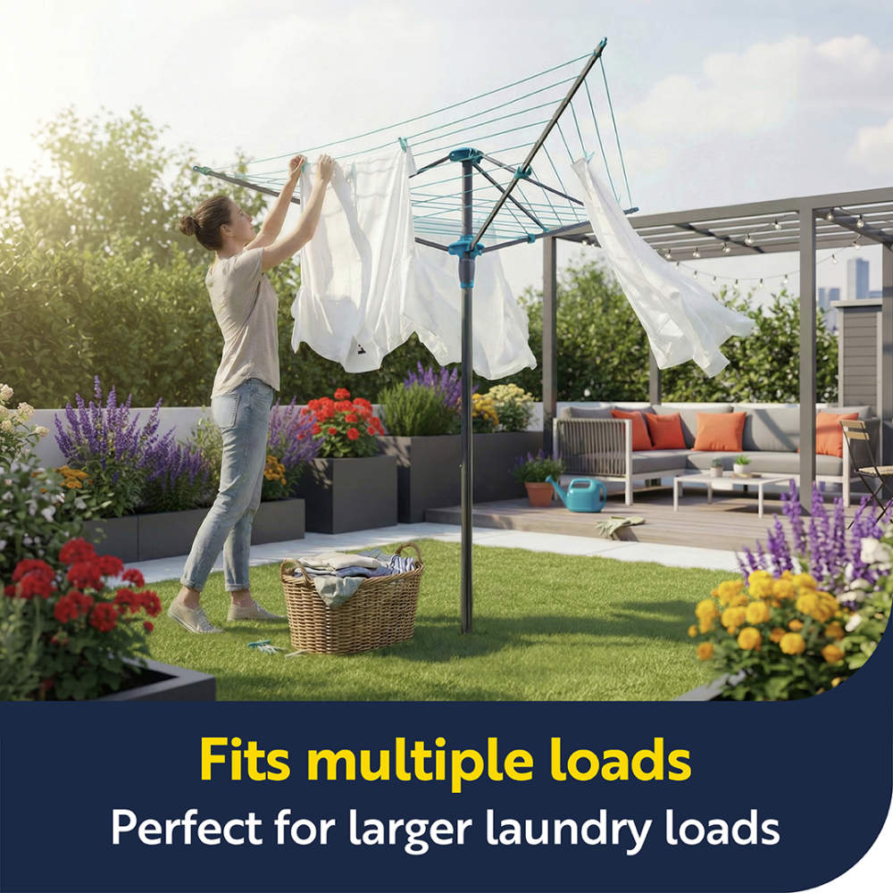 Beldray 30m Rotary Clothes Airer - Grey
