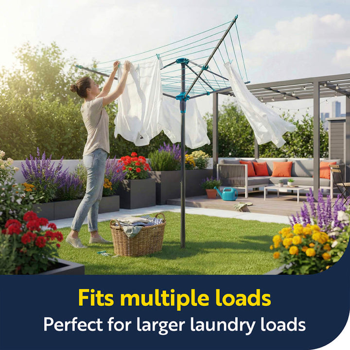 Beldray 30m Rotary Clothes Airer - Grey