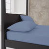 Percale Kingsize Fitted Sheet Blue
