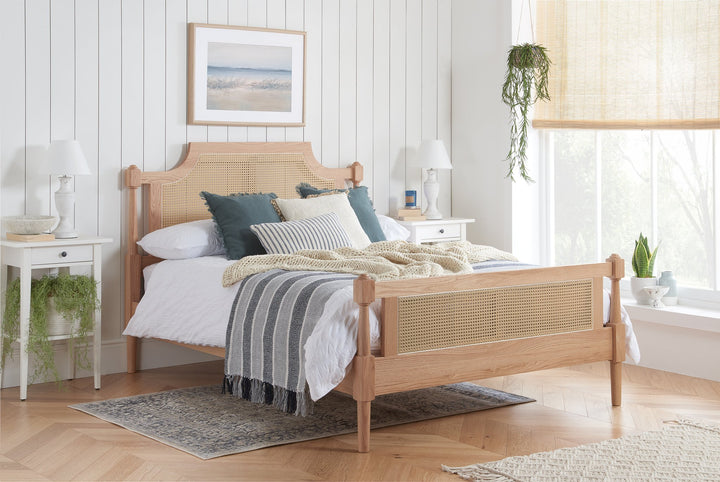 Birlea Geneva Rattan Bed (Self Assembly) (DHD)