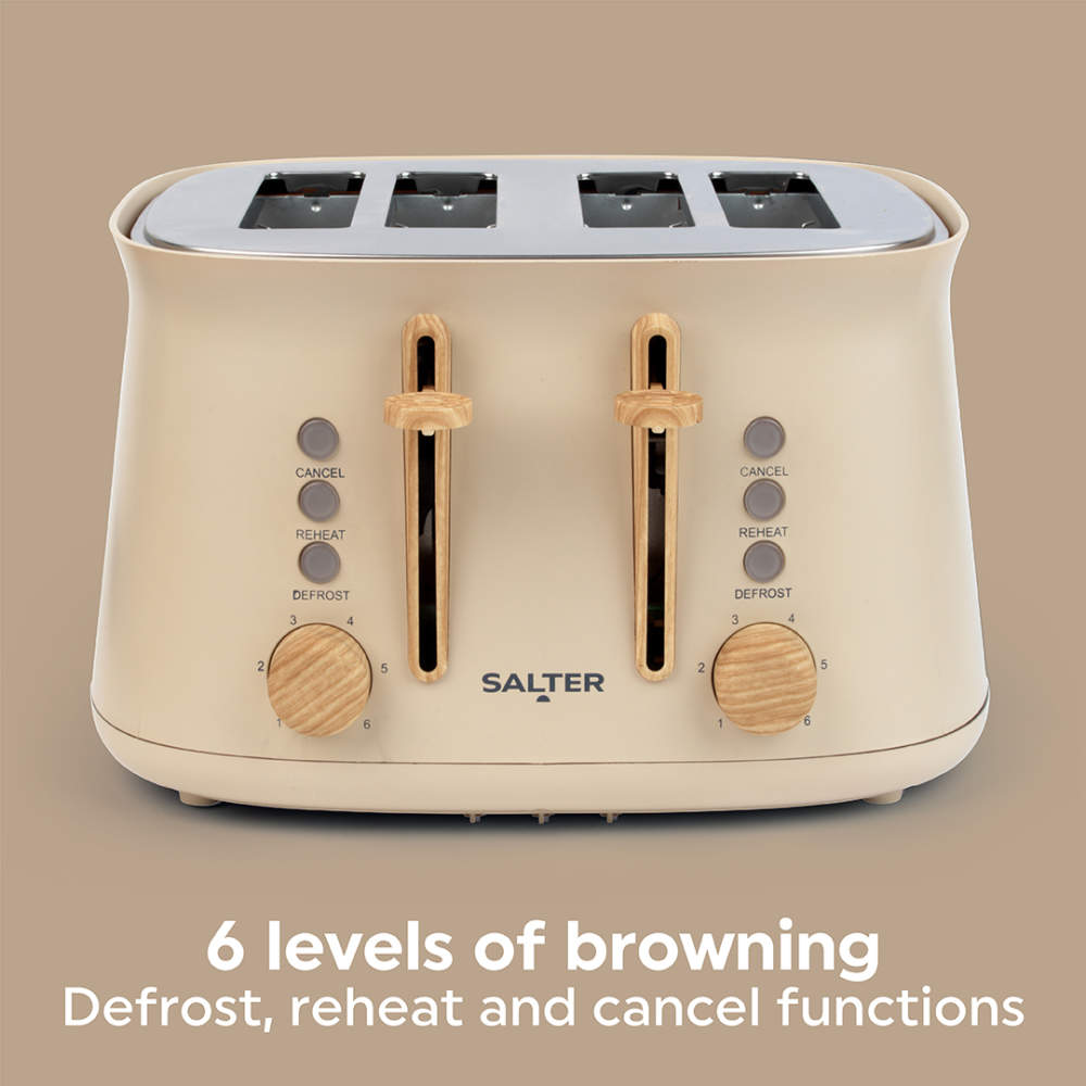 Salter Malmo 4 Slice Toaster Stone