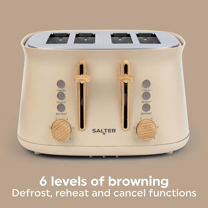 Salter Malmo 4 Slice Toaster Stone