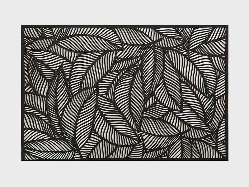 MW Table Accents Cut-Out Placemat 45X30cm - Leaf Black”