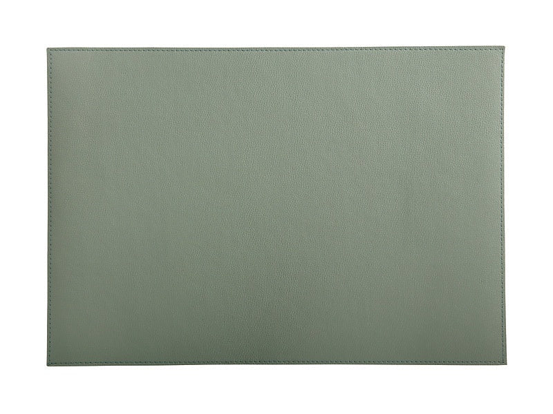 MW Table Accents Leather Look Cowhide Placemat 43x30cm Sage
