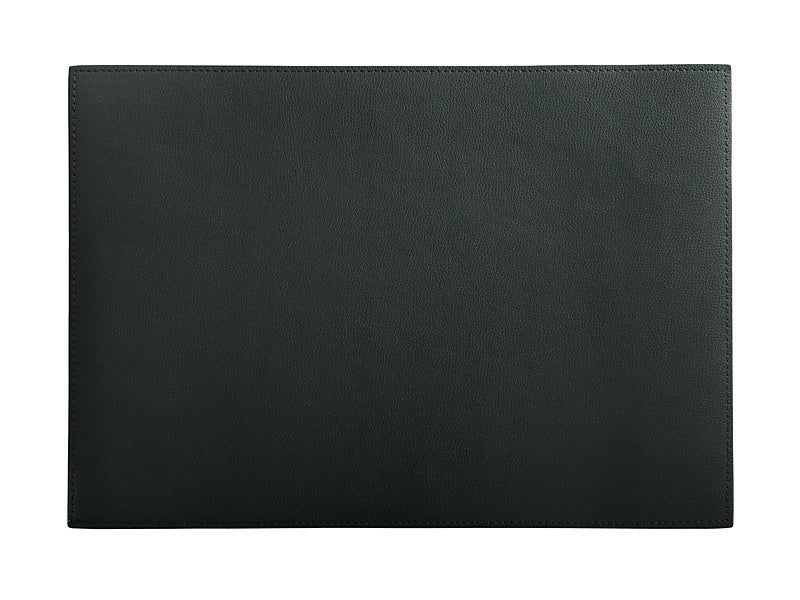MW Table Accents Leather Look Cowhide Placemat 43x30cm Black