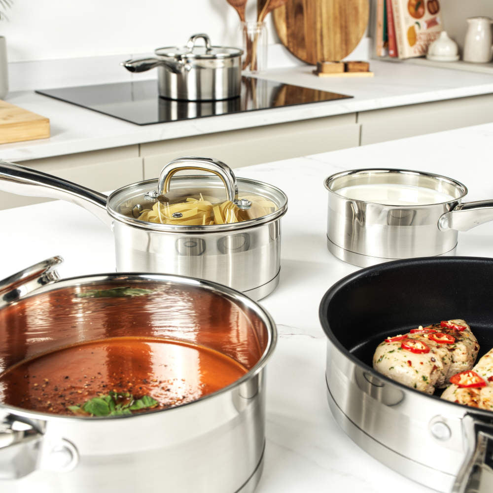 Salter Timeless Collection Stainless Steel 5 Piece Pan Set