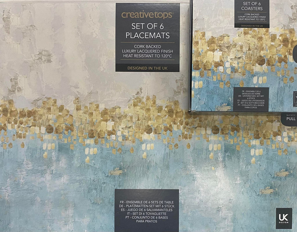 Golden Reflections Placemats & Coasters Set (6)