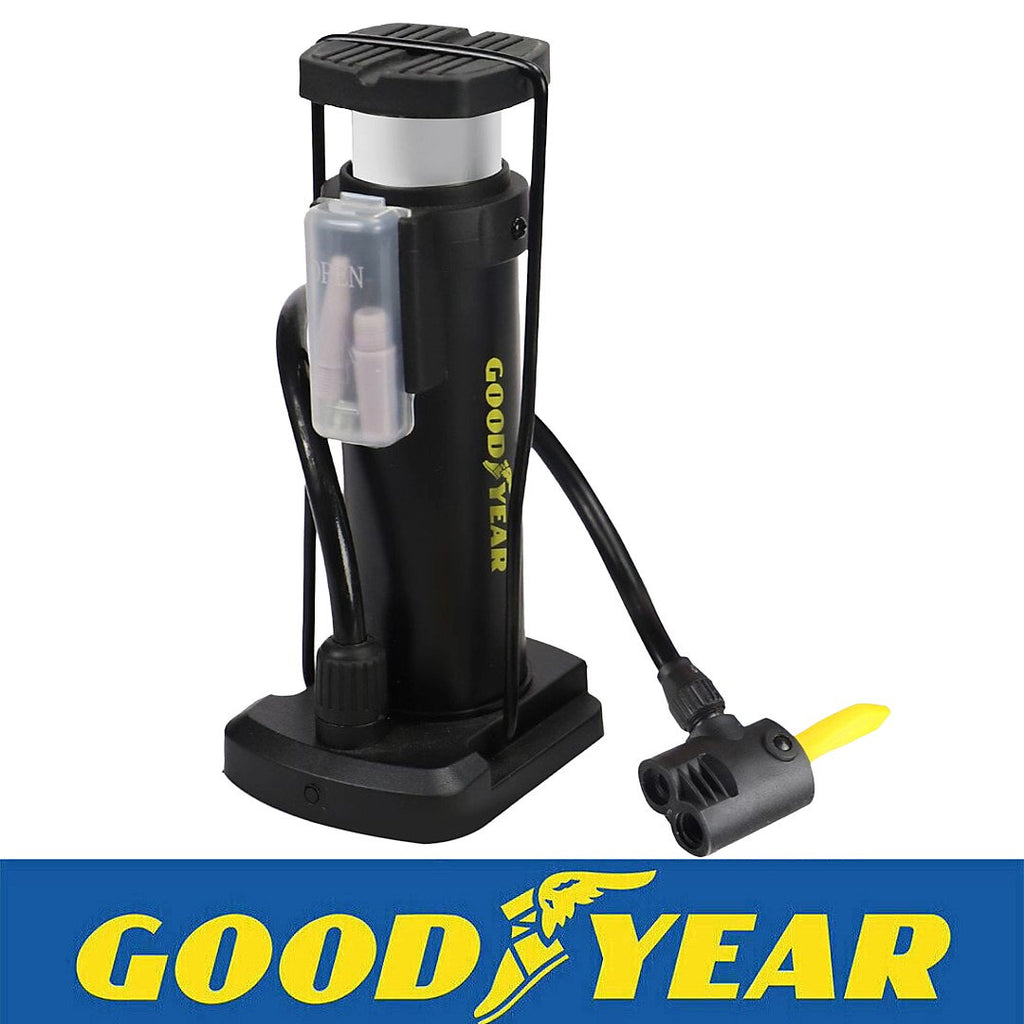 Goodyear Mini Foot Pump with 3 Adaptors