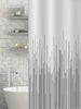 Showerdrape City Stripes 100% Polyester Shower Curtain 180 X 180cm Charcoal