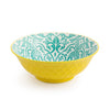 Mikasa Yellow and Blue Geometric Stoneware Ramen Bowl, 21cm