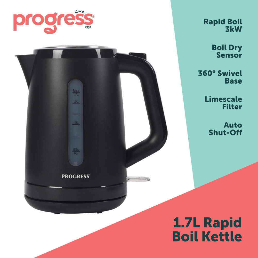 Progress Echo Rapid Boil Kettle - Black