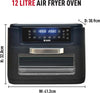Haden 12L Air Fryer Oven - 2400W Multifunction with 12 Cooking Functions