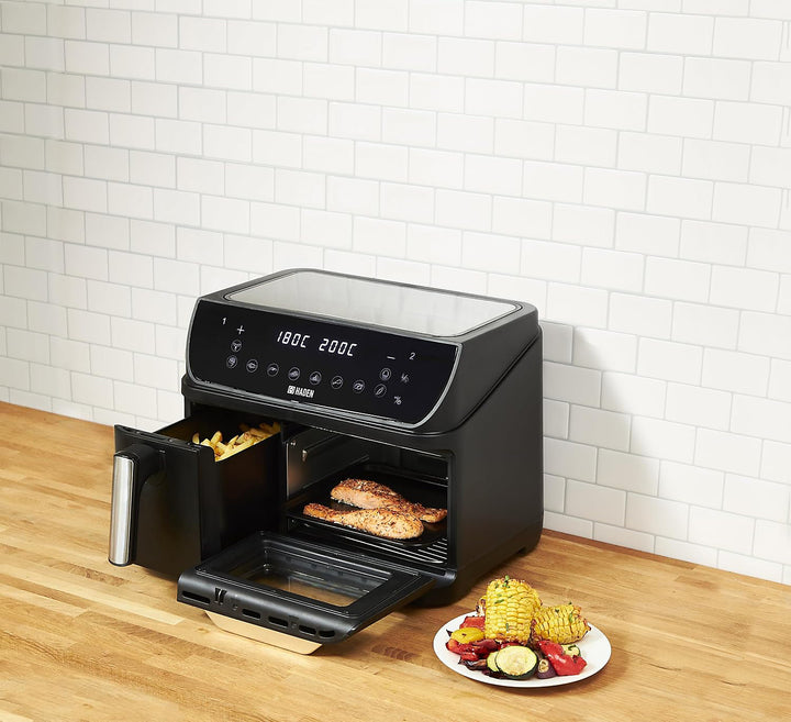 Haden 12L Dual Air Fryer - 2400W Large Capacity Air Fryer with Dual Baskets