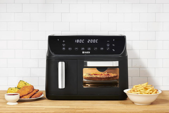 Haden 12L Dual Air Fryer - 2400W Large Capacity Air Fryer with Dual Baskets