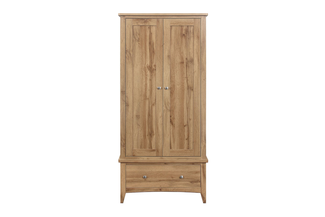 Birlea Hampstead 2 Door 1 Drawer Wardrobe (Self Assembly) (DHD)