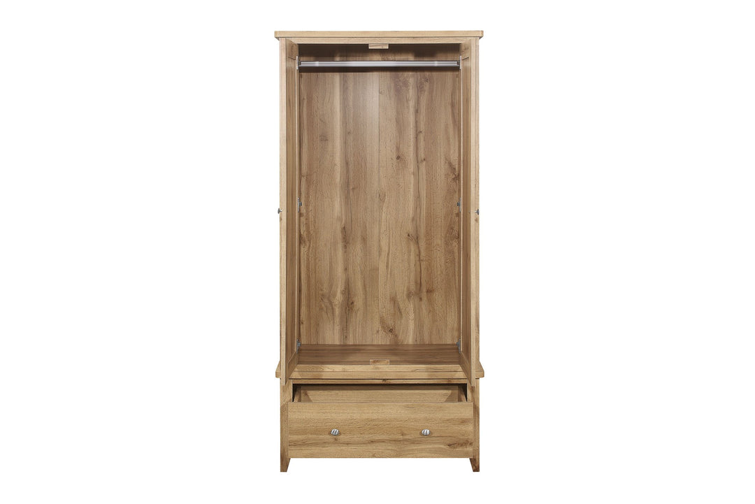 Birlea Hampstead 2 Door 1 Drawer Wardrobe (Self Assembly) (DHD)