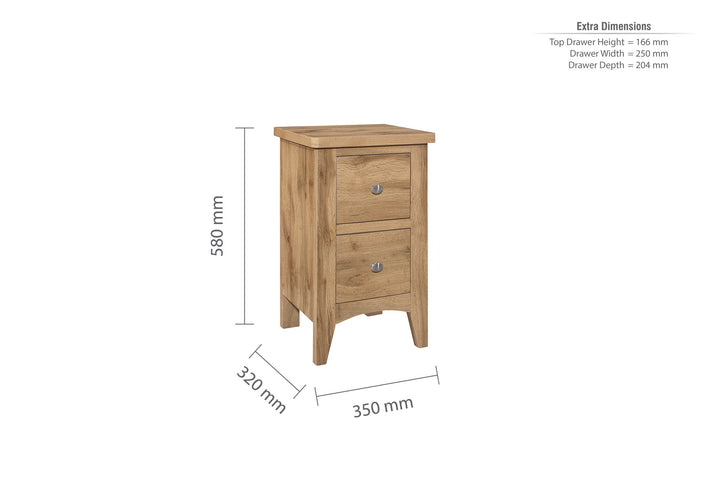Birlea Hampstead 2 Drawer Bedside (Self Assembly) (DHD)