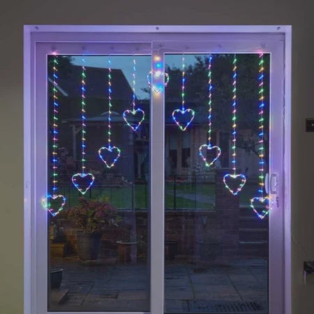 Heart Curtain Lights - Multicoloured LV