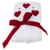 Hearts Embroidered Guest Towel