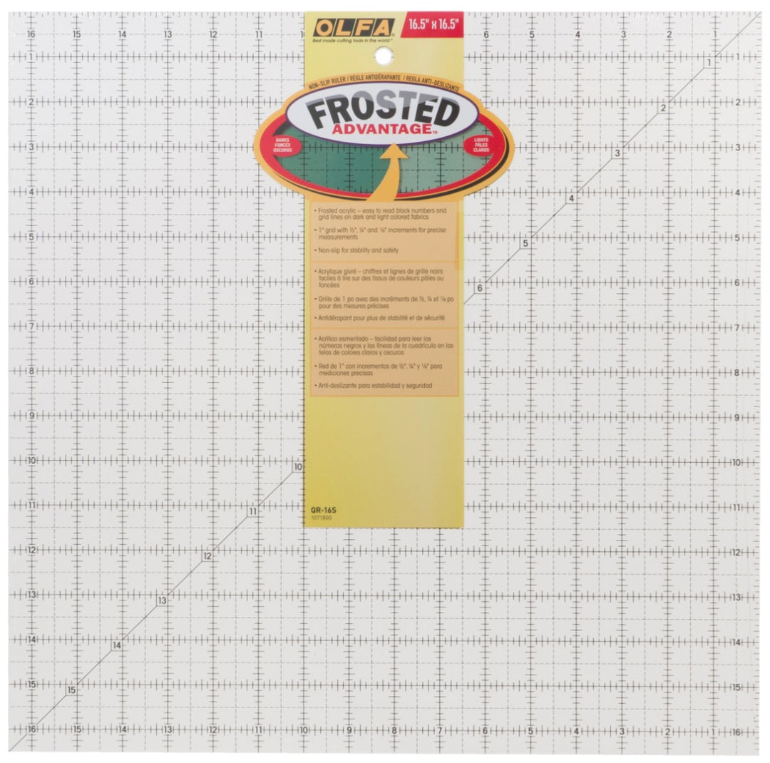 Quilting Rule: Non Slip: 16.5 x 16.5in